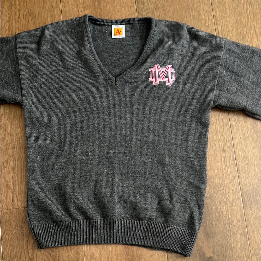 Mater Dei High School Gray V-Neck Sweater